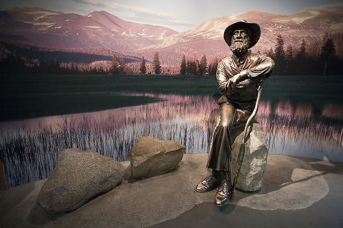Statue of John Muir in Yosemite National Park. 