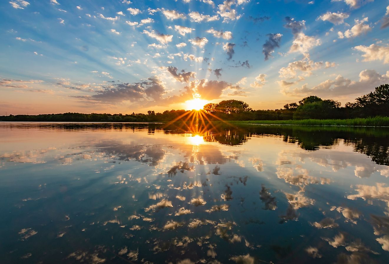 Sunrise landscape from Omaha, Nebraska,