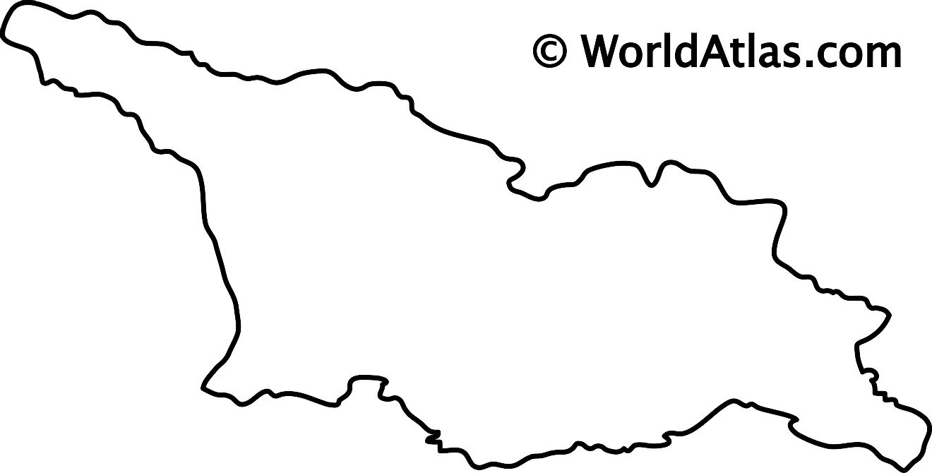 Blank outline map of Georgia