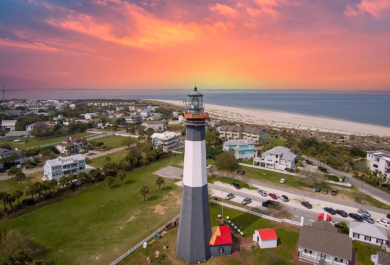 Overlooking Tybee Island Beach, in Tybee Island, Georgia.