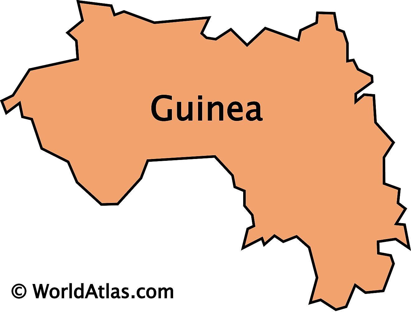 Outline Map of Guinea