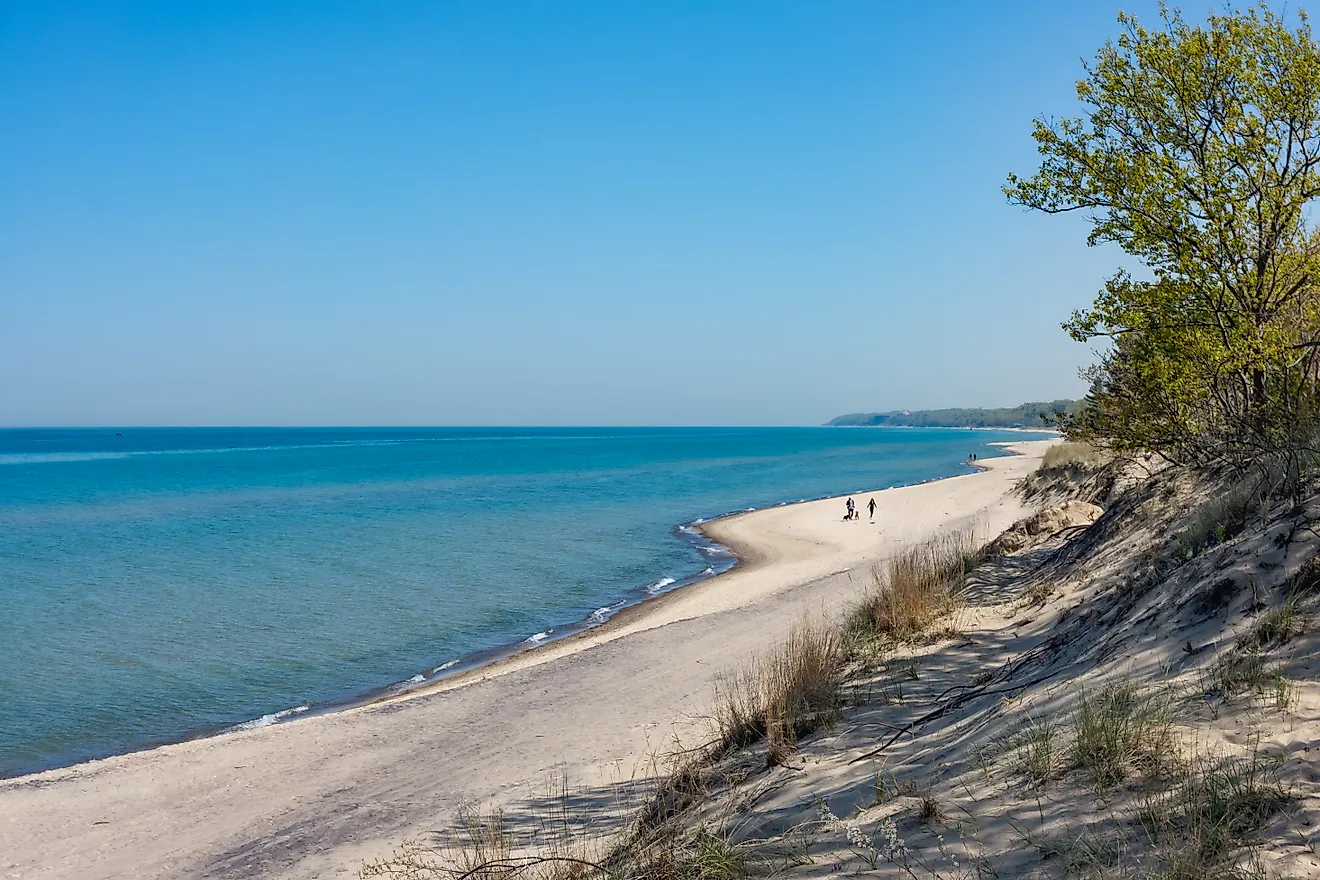Lake Michigan in Indiana Dunes National Park, Indiana.
