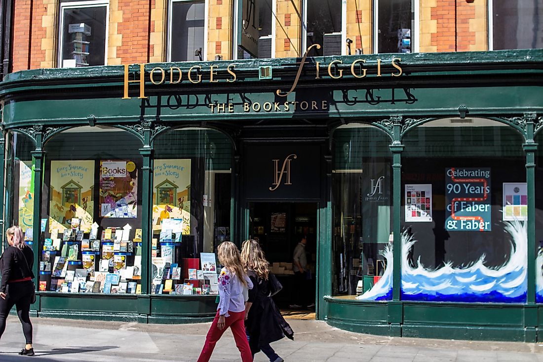 The Hodges Figgis bookstore in Dublin. Editorial credit: noel bennett / Shutterstock.com. 