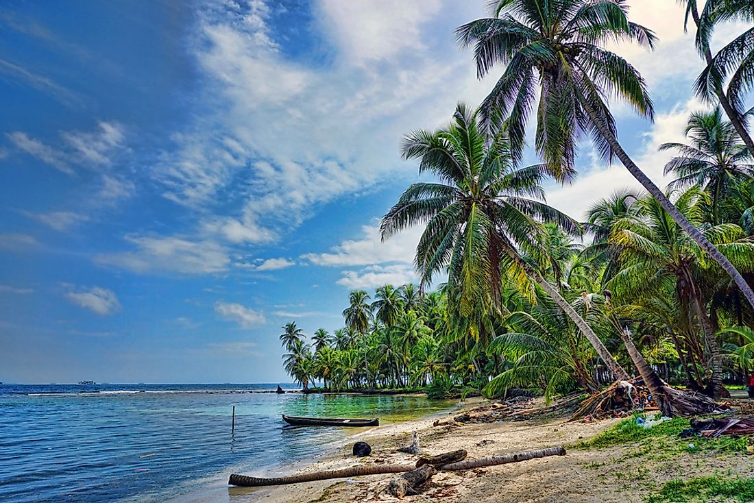 A beach on the Caribbean Sea (Atlantic Ocean) in Nicaragua. 