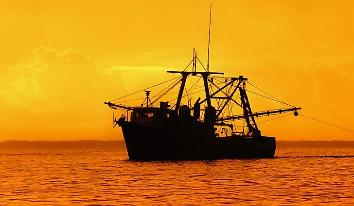 A fishing boat on the Gulf of Paria. 