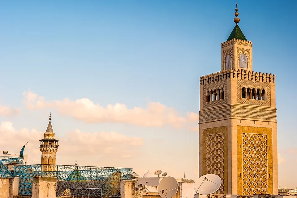 Al-Zaytuna Mosque in Tunis, Tunisia.