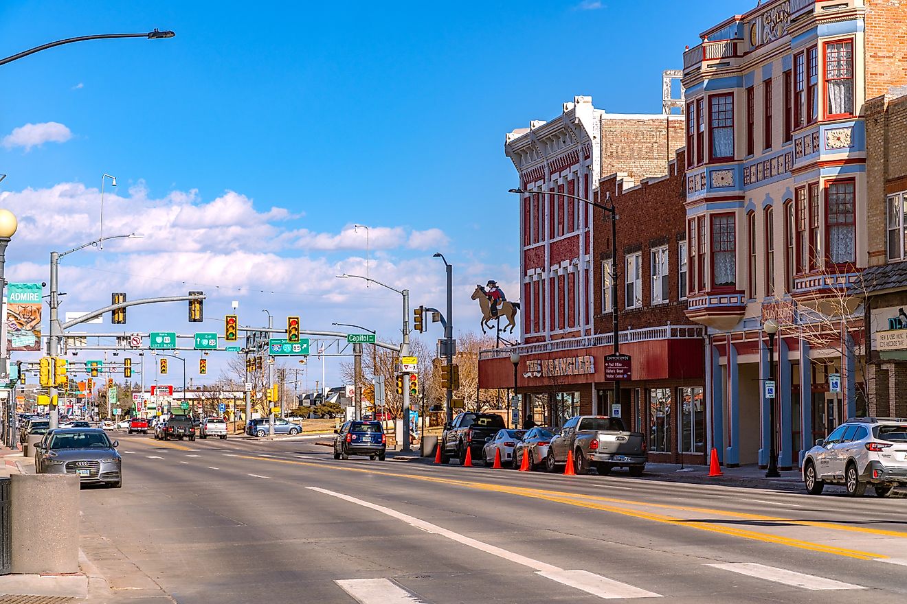 Downtown Laramie, Wyoming. Editorial credit: Ken Wolter via Shutterstock.com