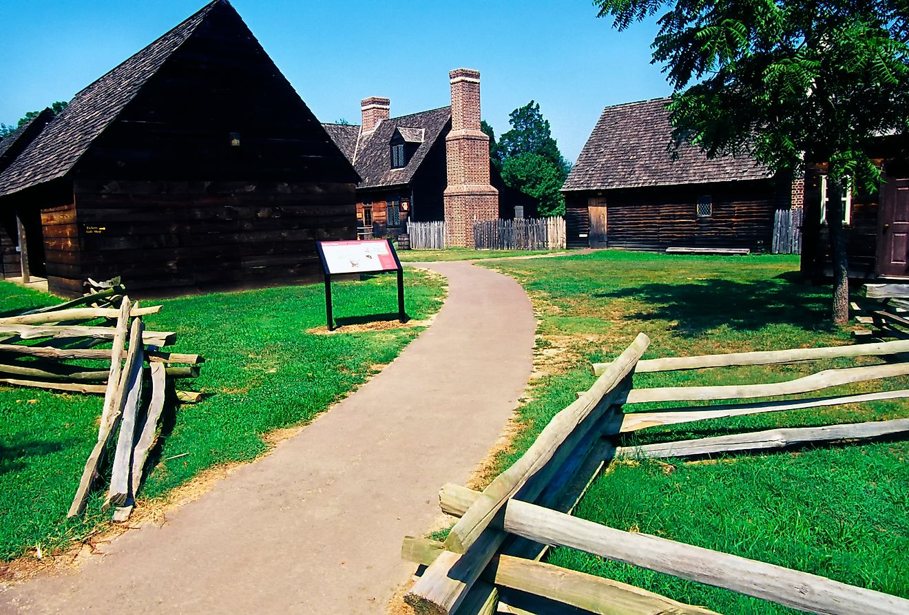 Historic town center in St. Mary's City in Maryland. Editorial credit: Malachi Jacobs / Shutterstock.com