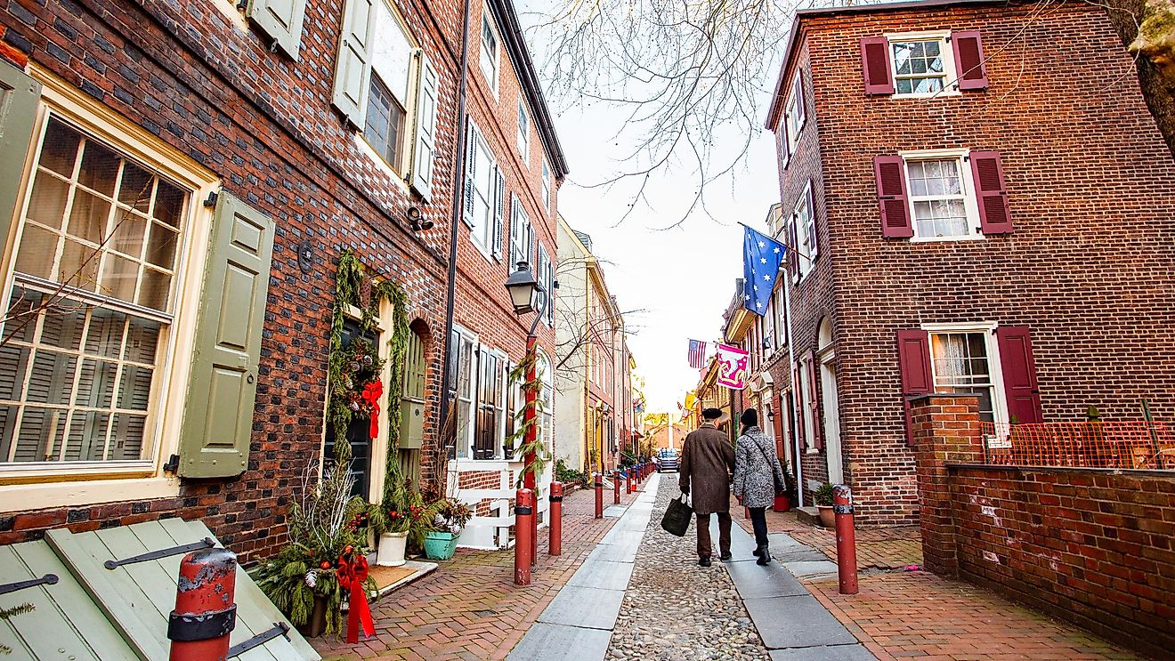 Elfreth’s Alley. Philadelphia, Pennsylvania