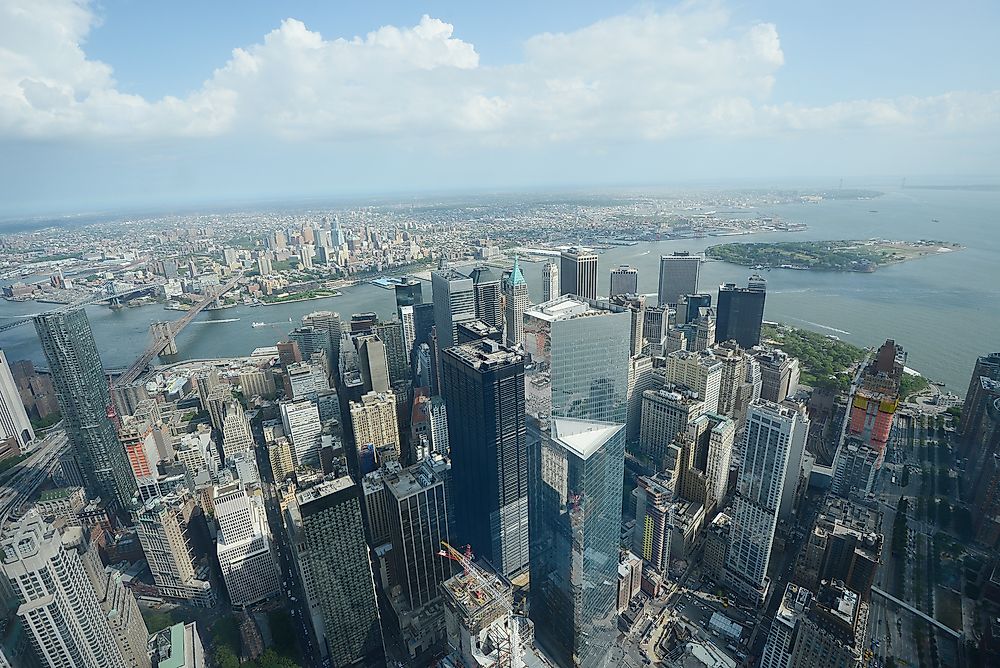 Even on a cloudy day, the views from One World Trade Center are impressive.