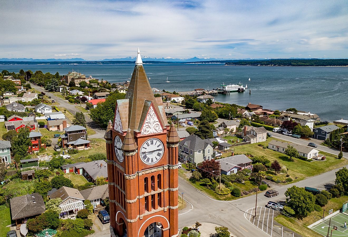 Overlooking Port Townsend and the harbor in Washington.