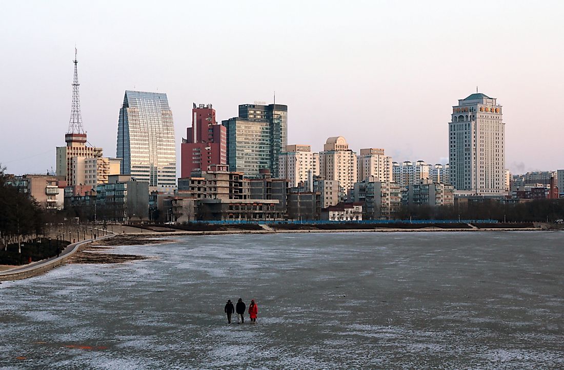 The skyline of Changchun, the capital of Jilin. 