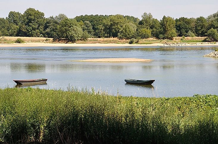 Quiet stretch of the Loire (or Liger River) in the French region of Anjou.