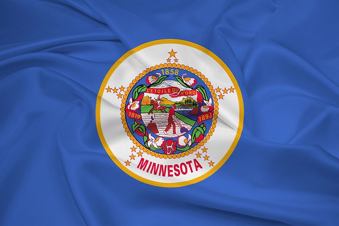 Minnesota was the nineteenth state to join the union, which is reflected in their flag.