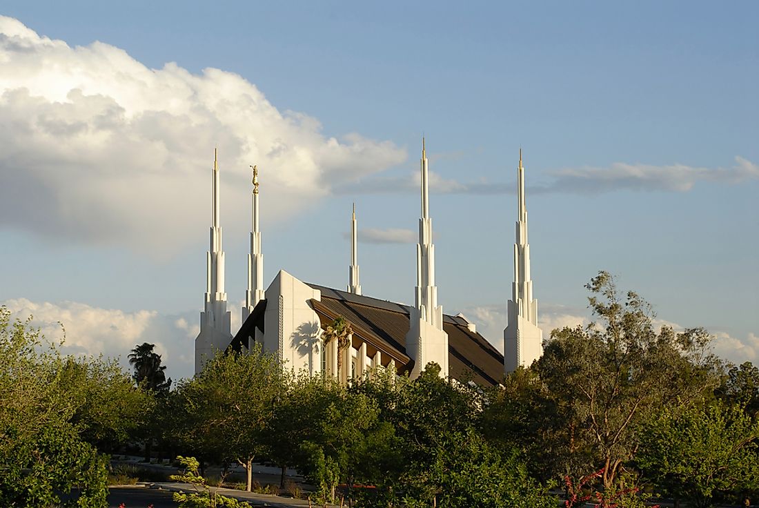 A Mormon temple in the United States. 