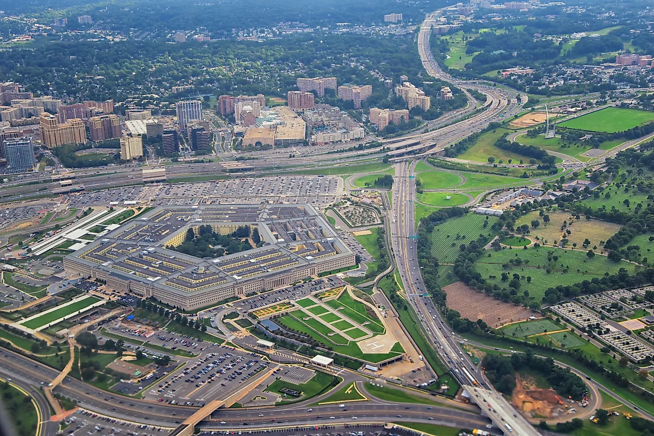 Aerial view of the United States Pentagon