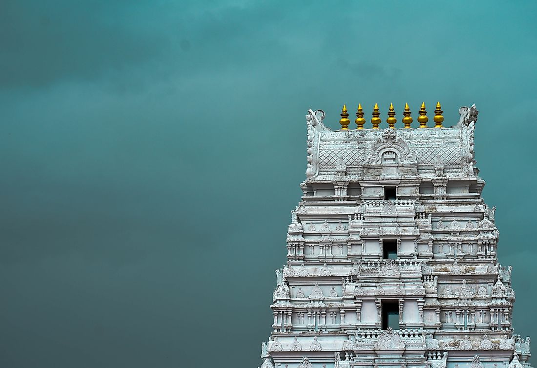 Temple in Telangana, one of the Indian states where Telugu people are native to. 