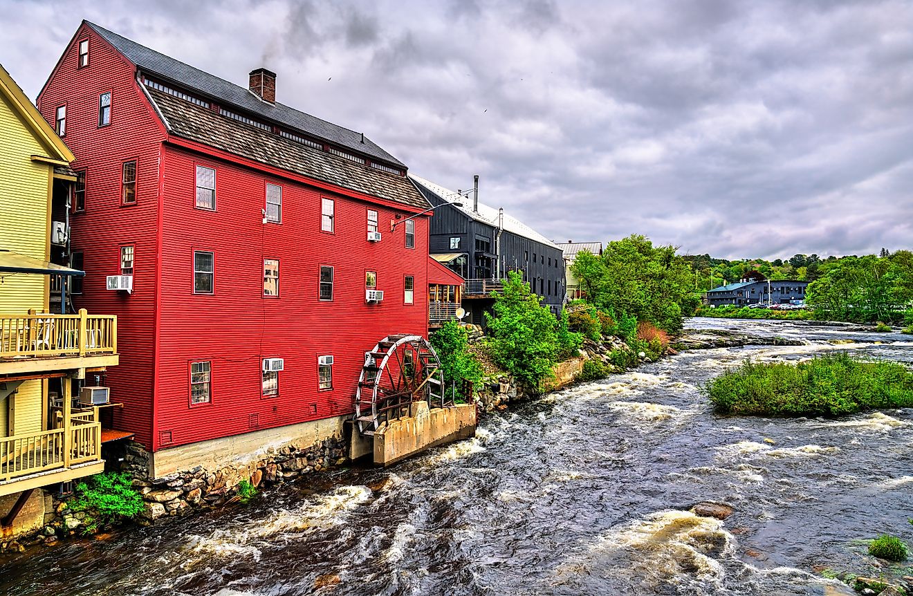 The red grist mill in Littleton, New Hampshire.