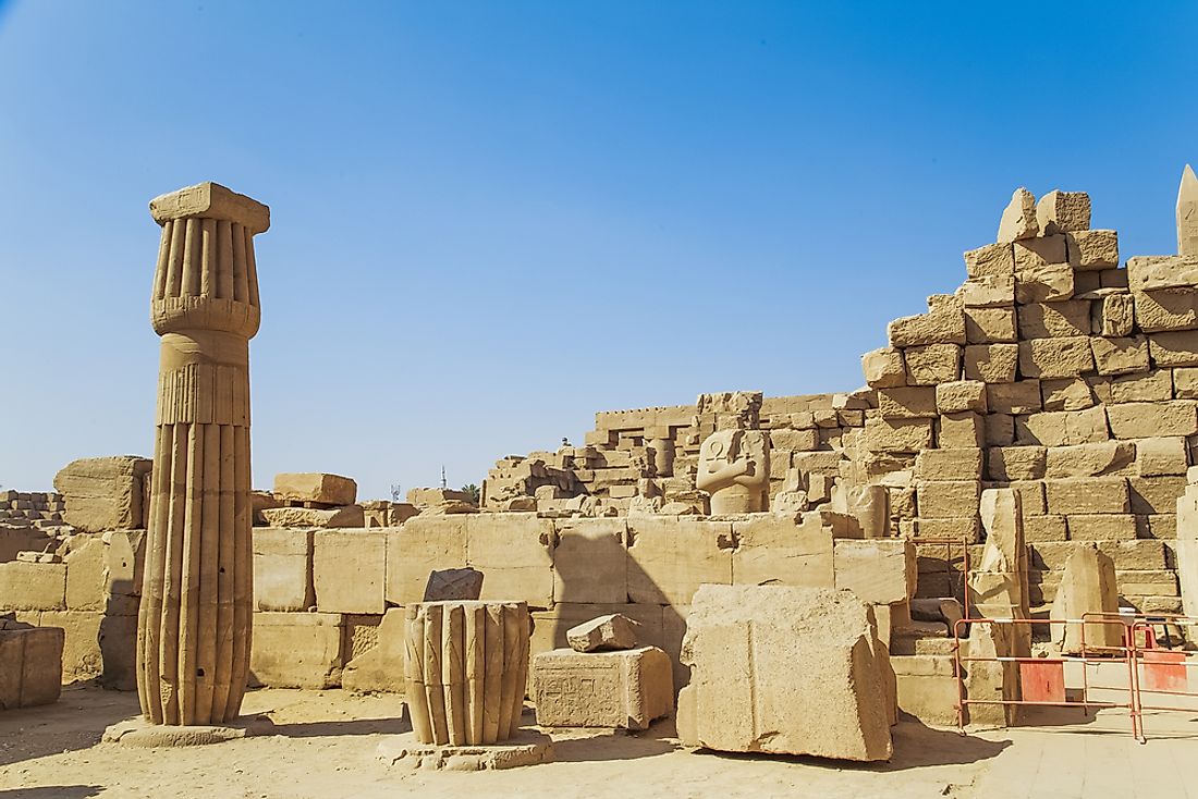 An ancient rock-cut temple in Egypt. 