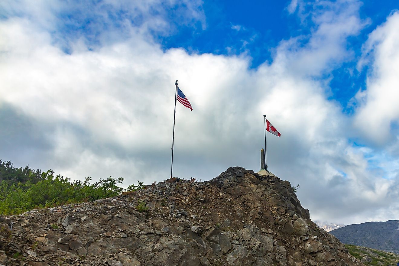 Whitepass border between USA (Alaska) and Canada (Northern British Columbia).