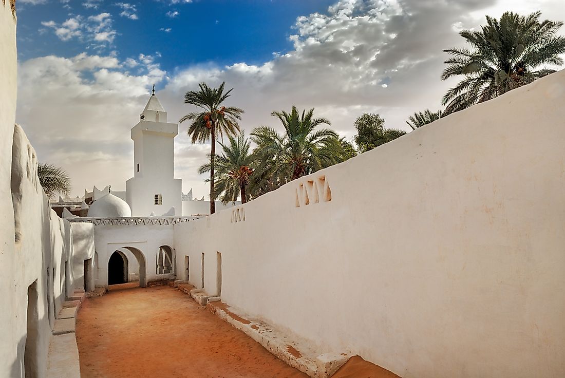 Buildings of Ghadames, Libya, an ancient Berber city and UNESCO World Heritage Site.