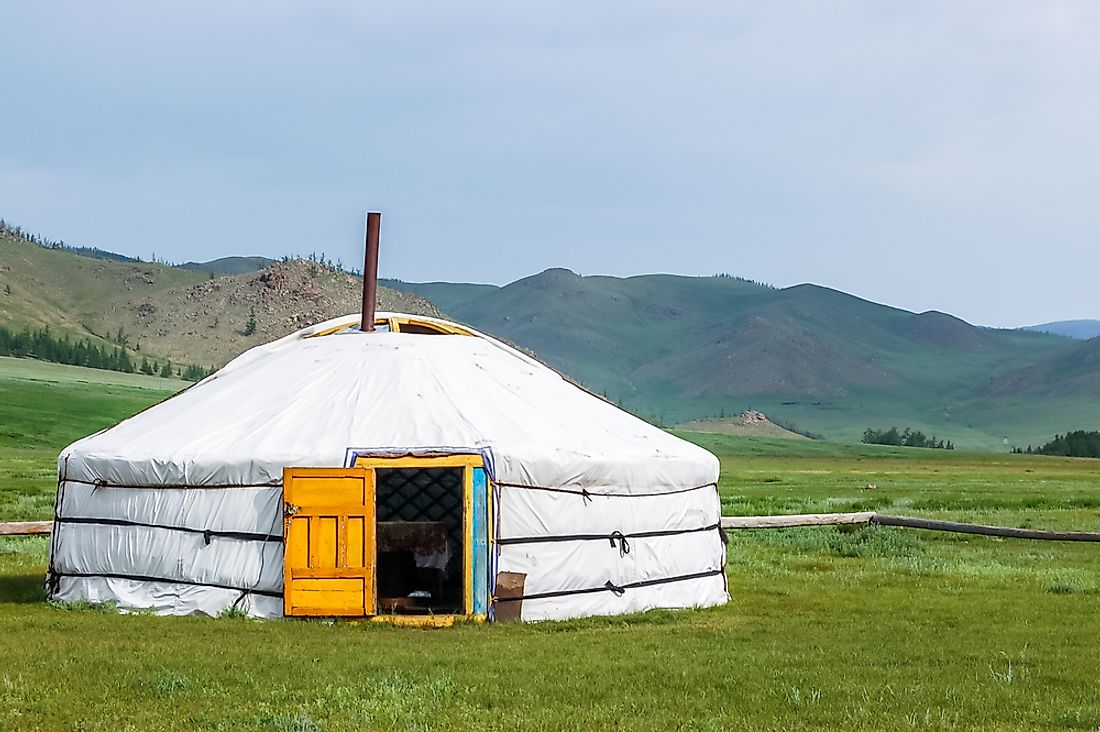 A yurt in Mongolia. 