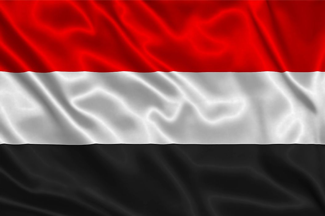 The flag of Yemen.