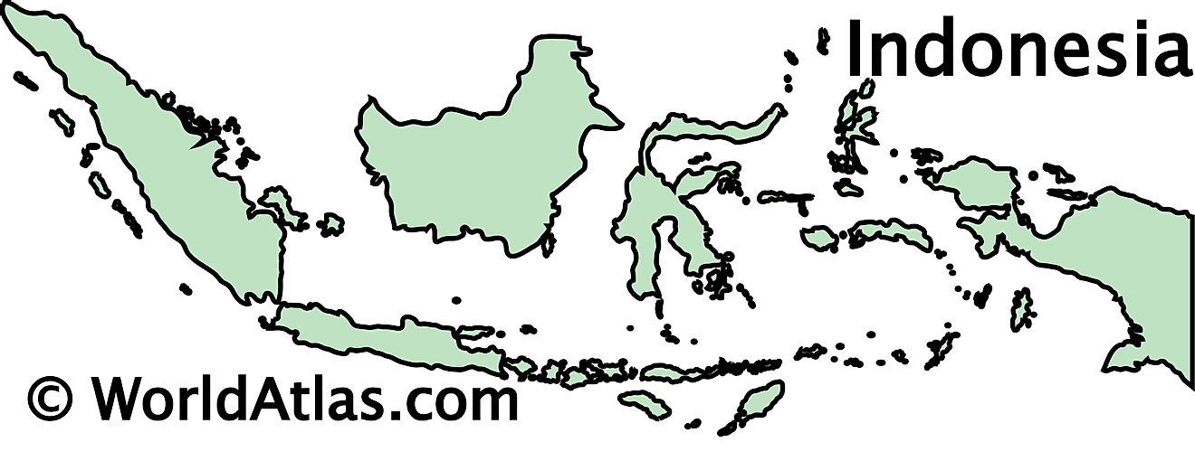 Outline Map of Indonesia