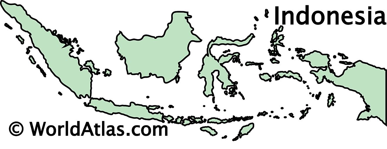 Outline Map of Indonesia