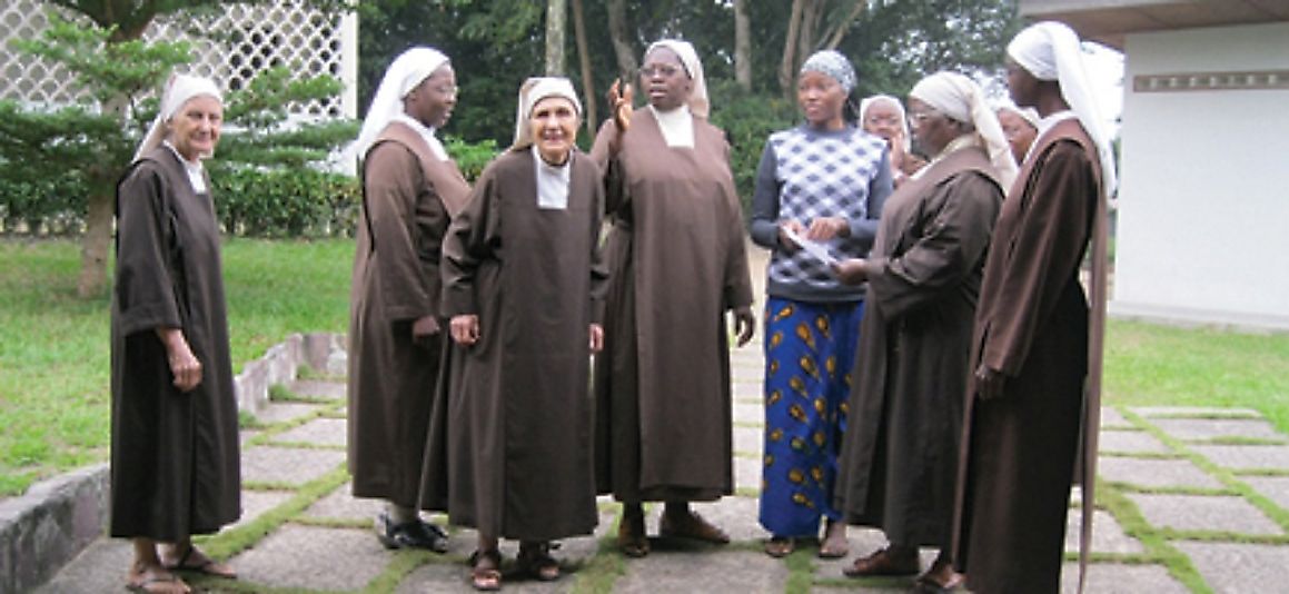 Catholic nuns at a monastery mission in the Republic of the Congo.