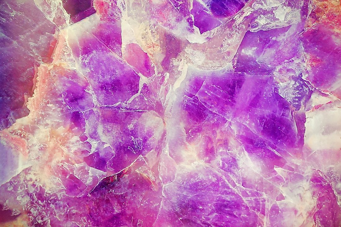 Quartz of the purple variety is particularly rare. 