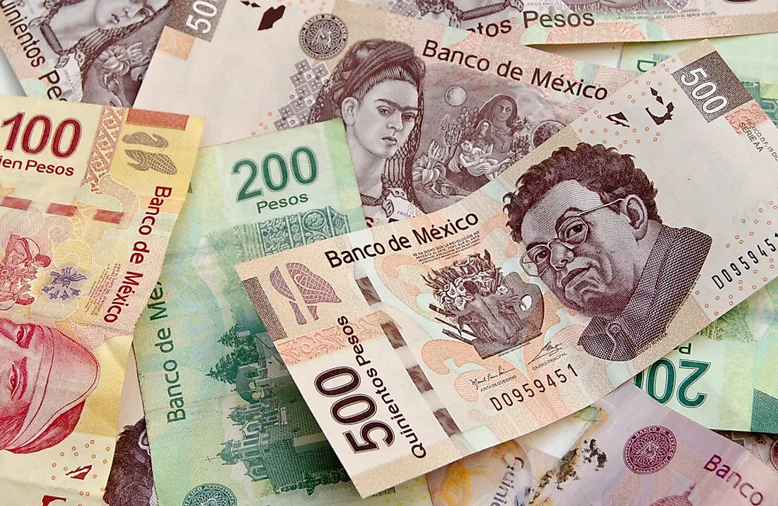 Mexico uses the Mexican peso.