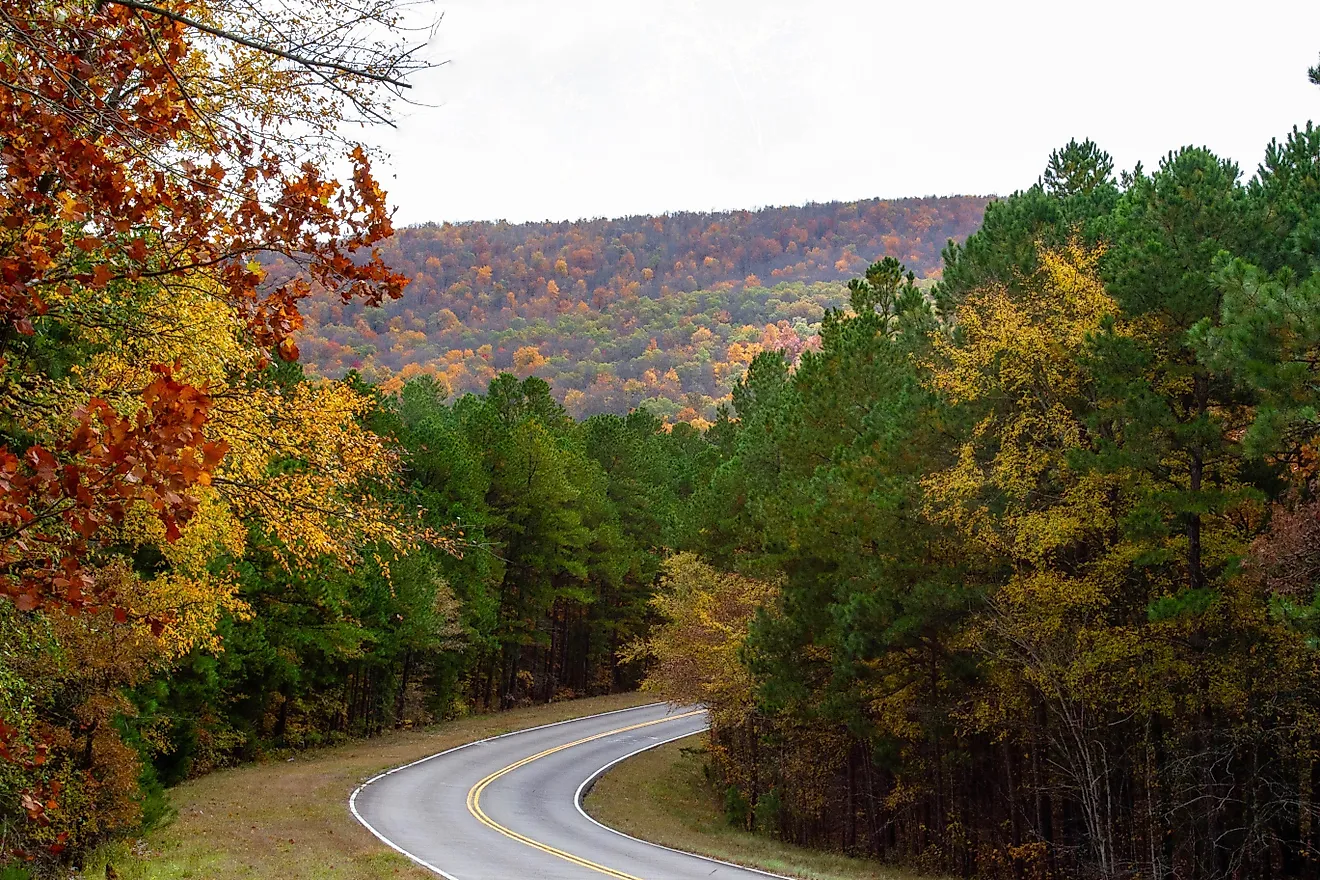 Talimena Scenic Byway in Oklahoma.