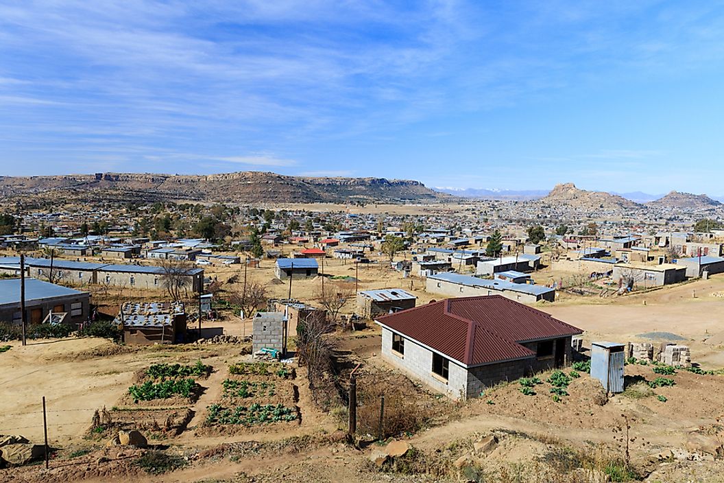 An old part of Maseru, the capital of Lesotho.