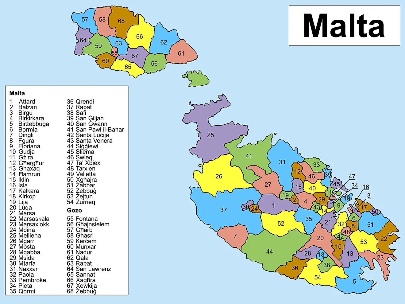 Printable Map Of Malta