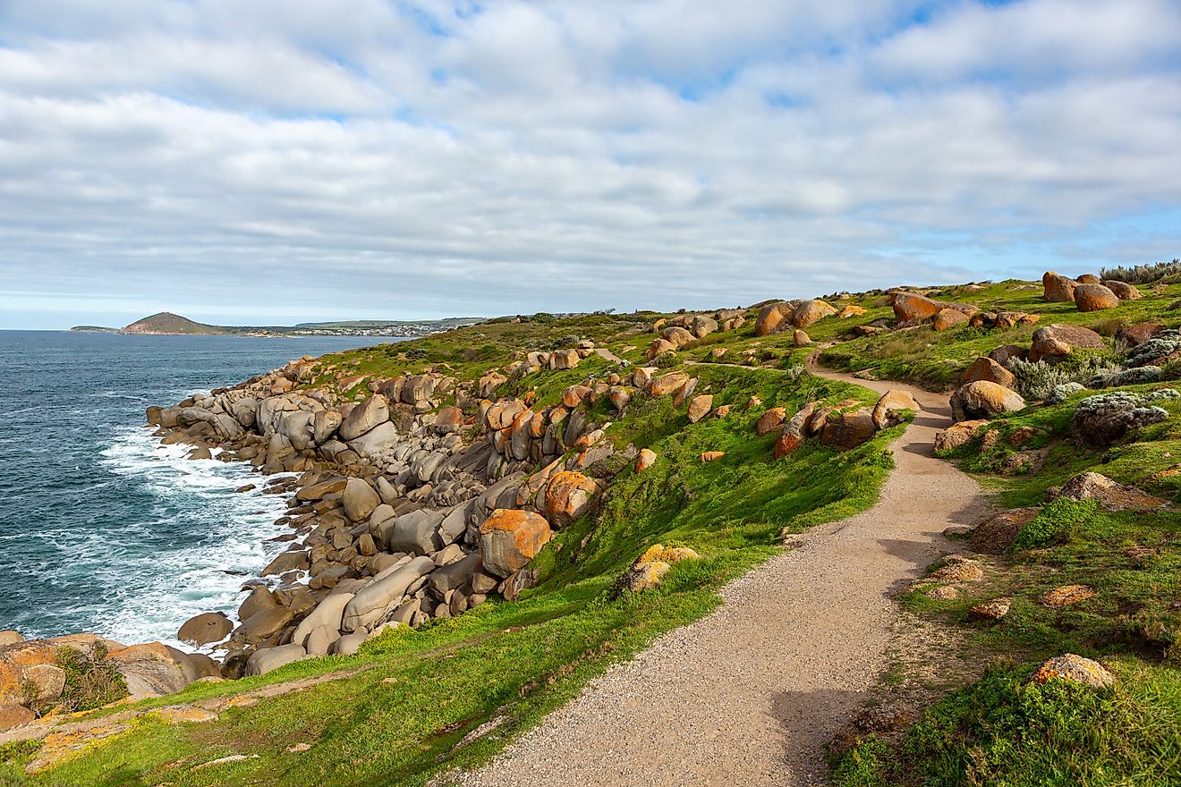 Granite Island off Victor Harbor, South Australia.
