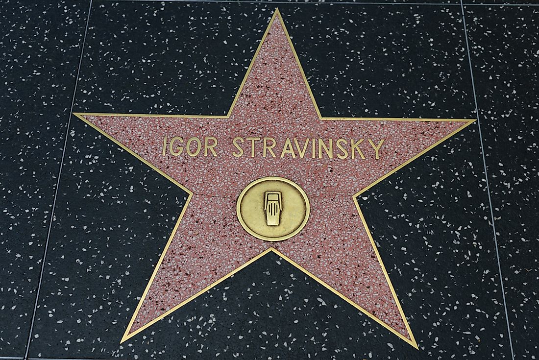 Igor Stravinsky's star on the Hollywood Walk of Fame. Editorial credit: Hayk_Shalunts / Shutterstock.com.