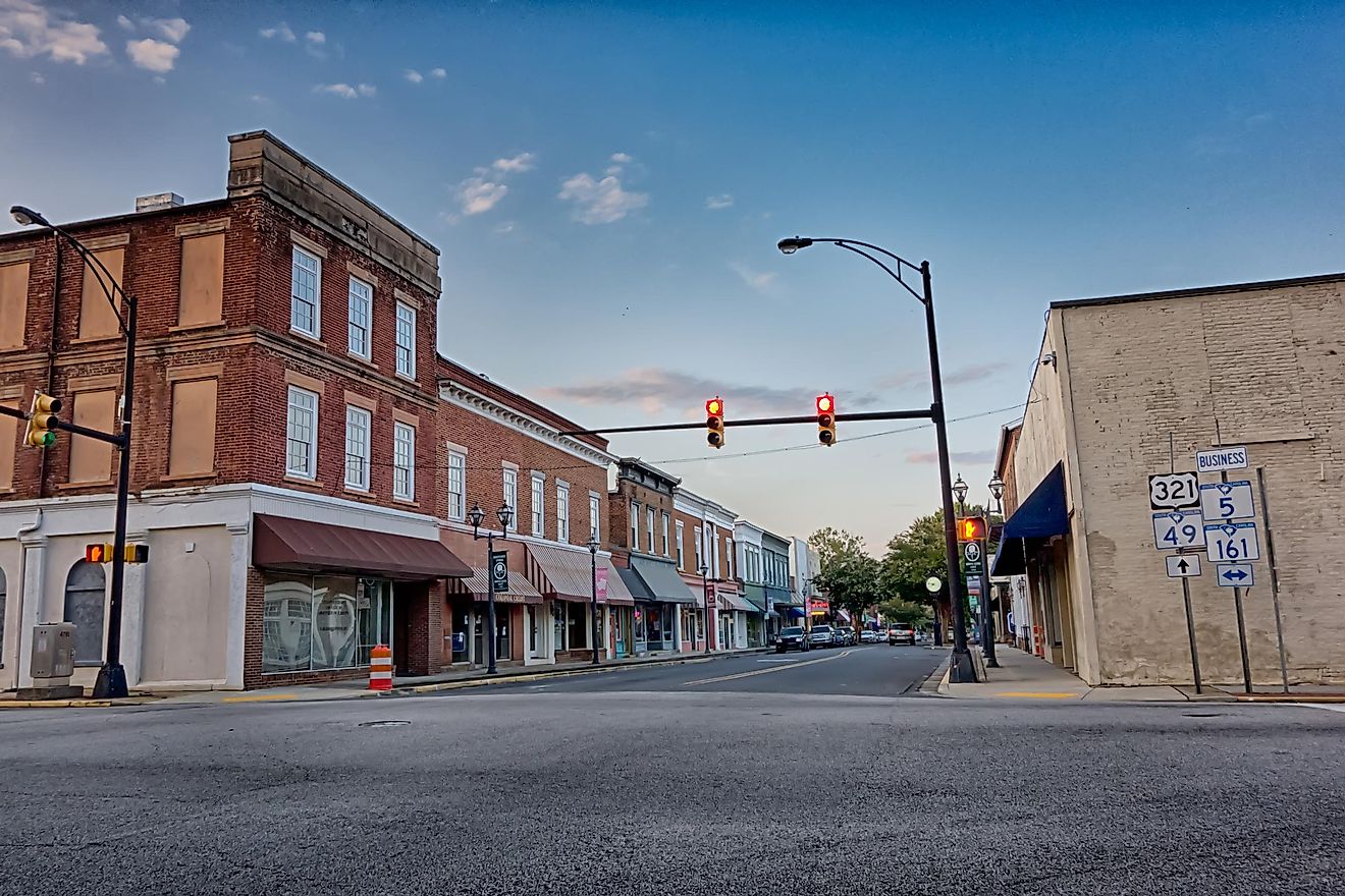 Downtown York, South Carolina.