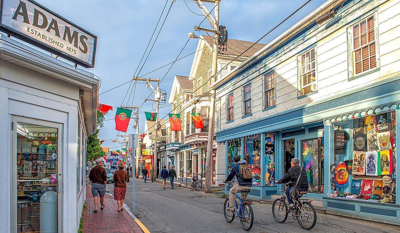 Commercial Street in Provincetown, Massachusetts. Editorial credit: Rolf_52 / Shutterstock.com.