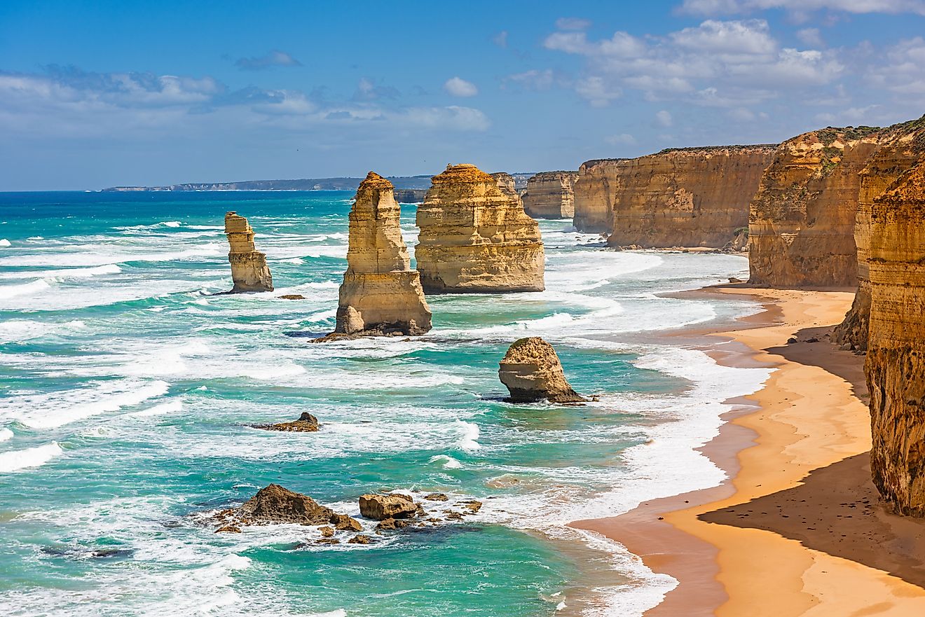 The Twelve Apostles along the iconic Great Ocean Road in Victoria, Australia.