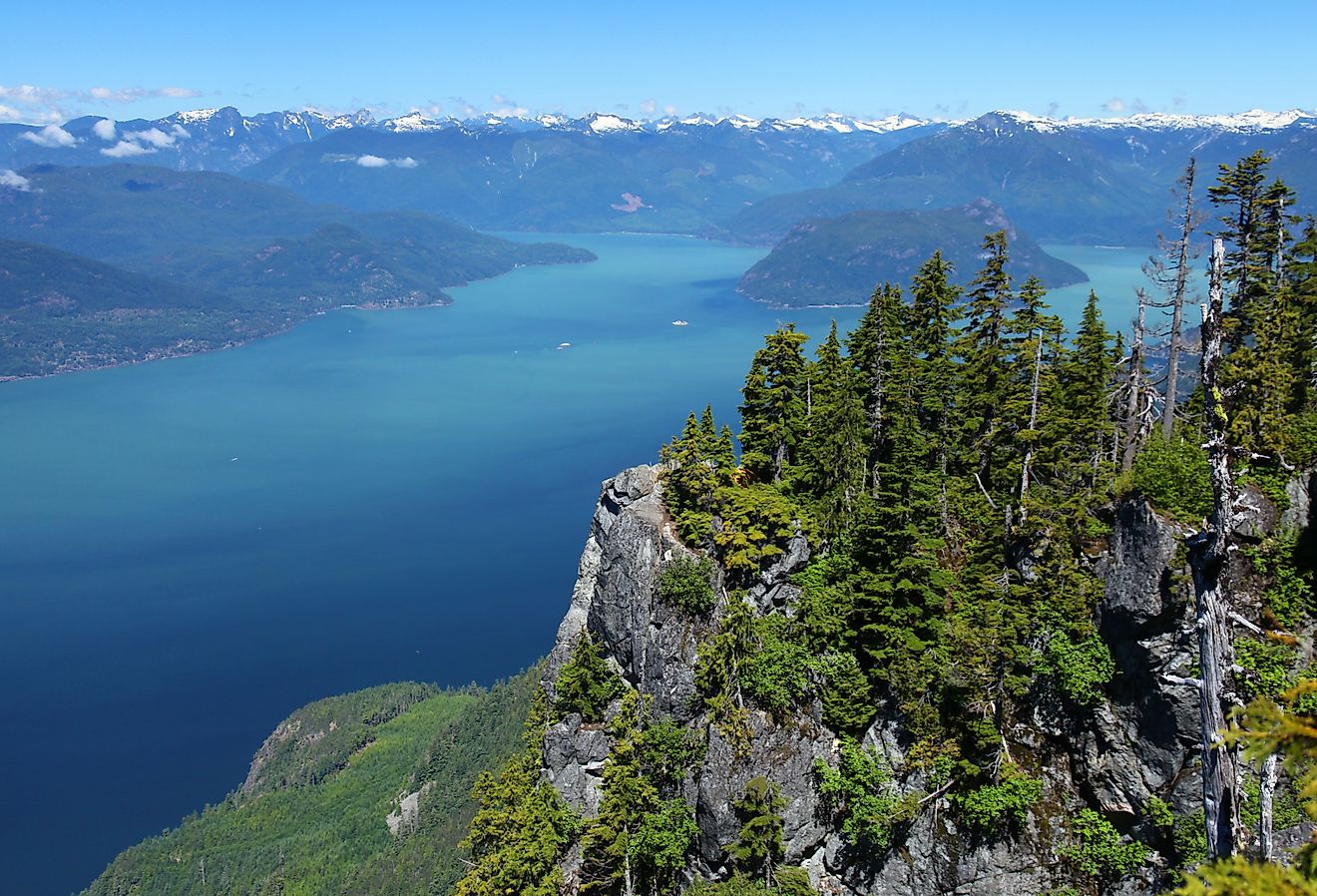 Aerial view of Howe Sound in British Columbia, Canada. Image credit Dan Breckwoldt. 