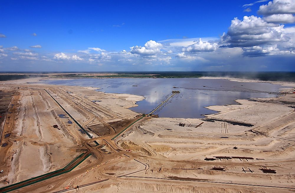 The oil sands in Fort McMurray, in the northern Alberta, Canada.