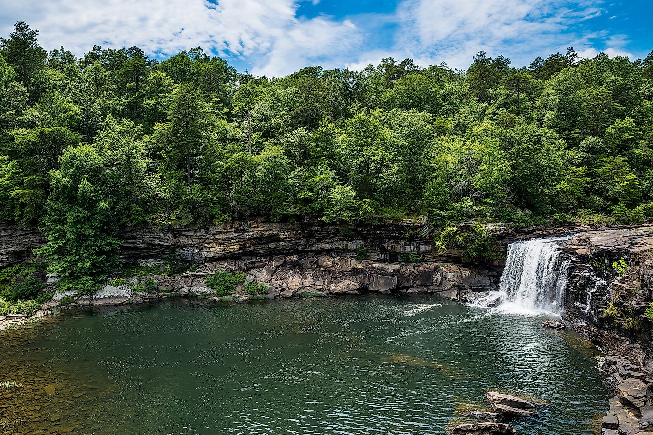 Waterfall at Little River Canyon National Preserve.