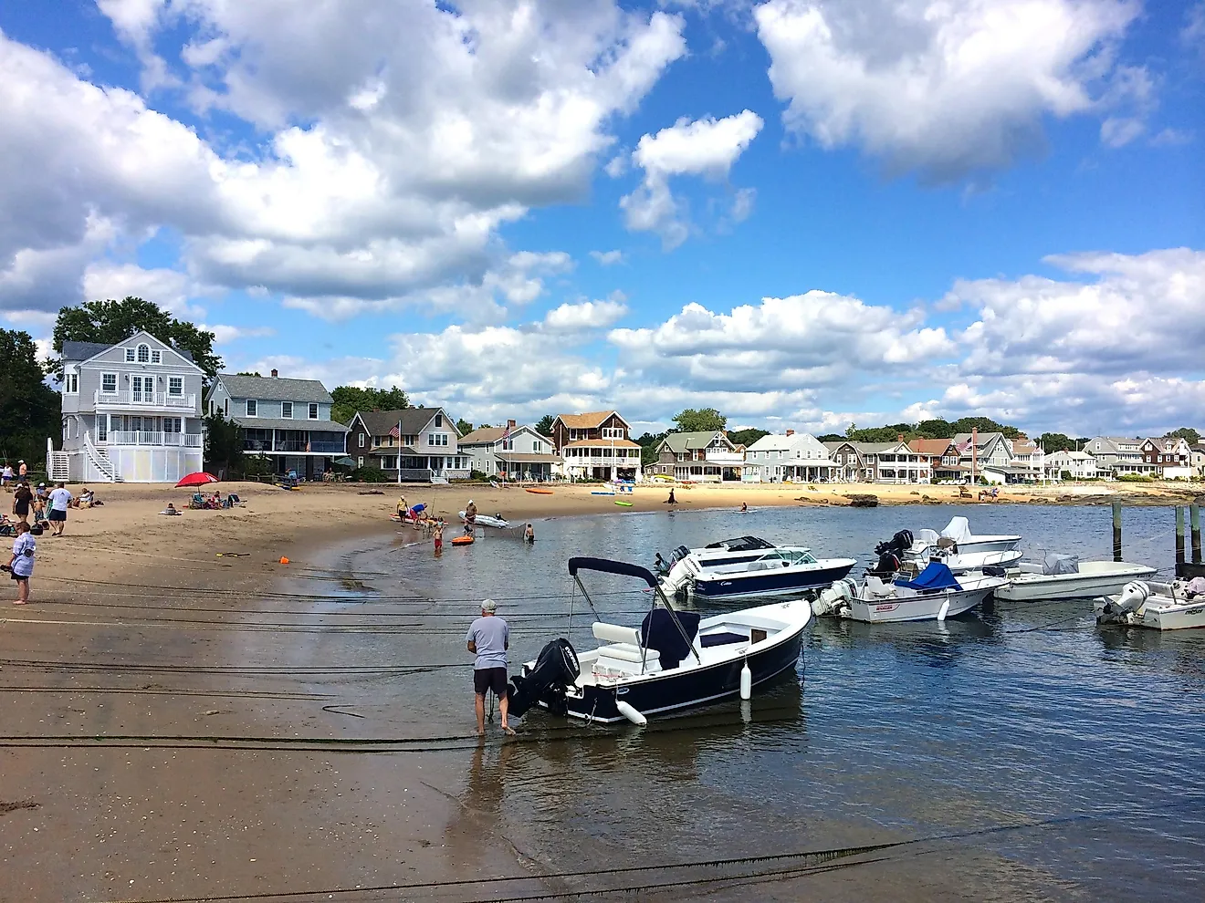 the beach in Madison, Connecticut.