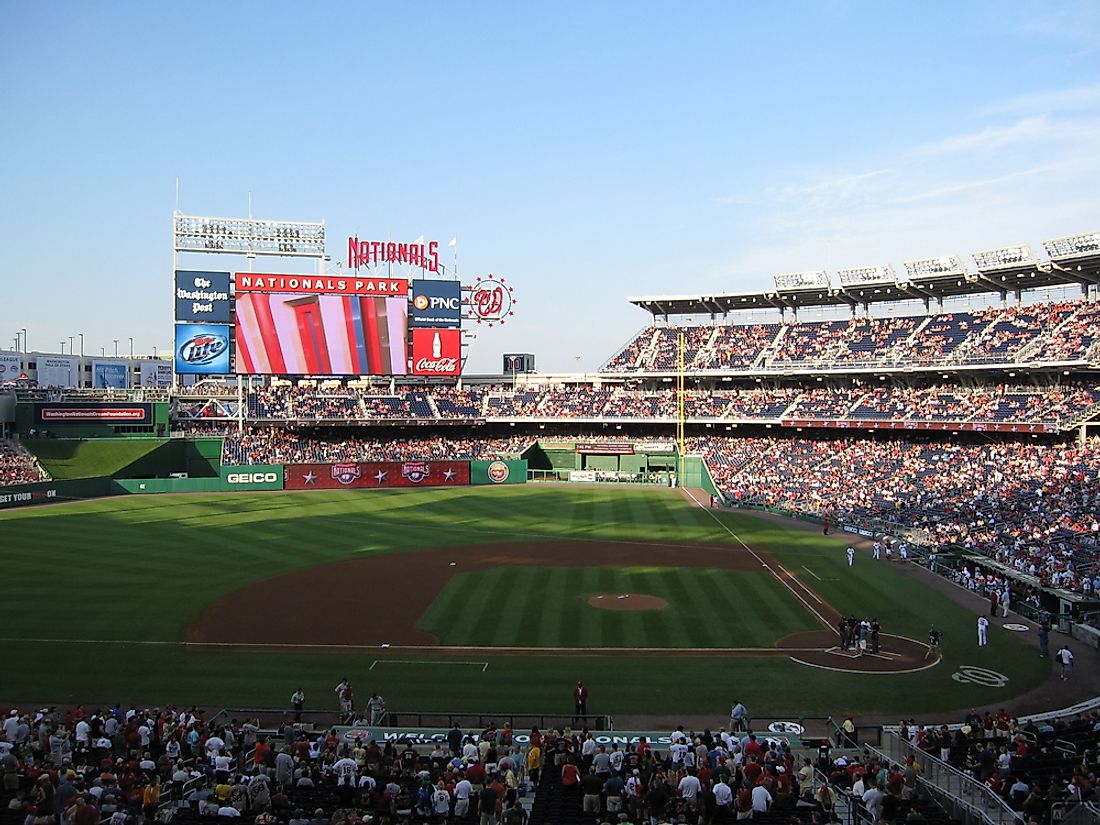 In 2005, the Washington gained the Nationals, their first MLB team since 1971. Editorial credit: Christopher Penler / Shutterstock.com