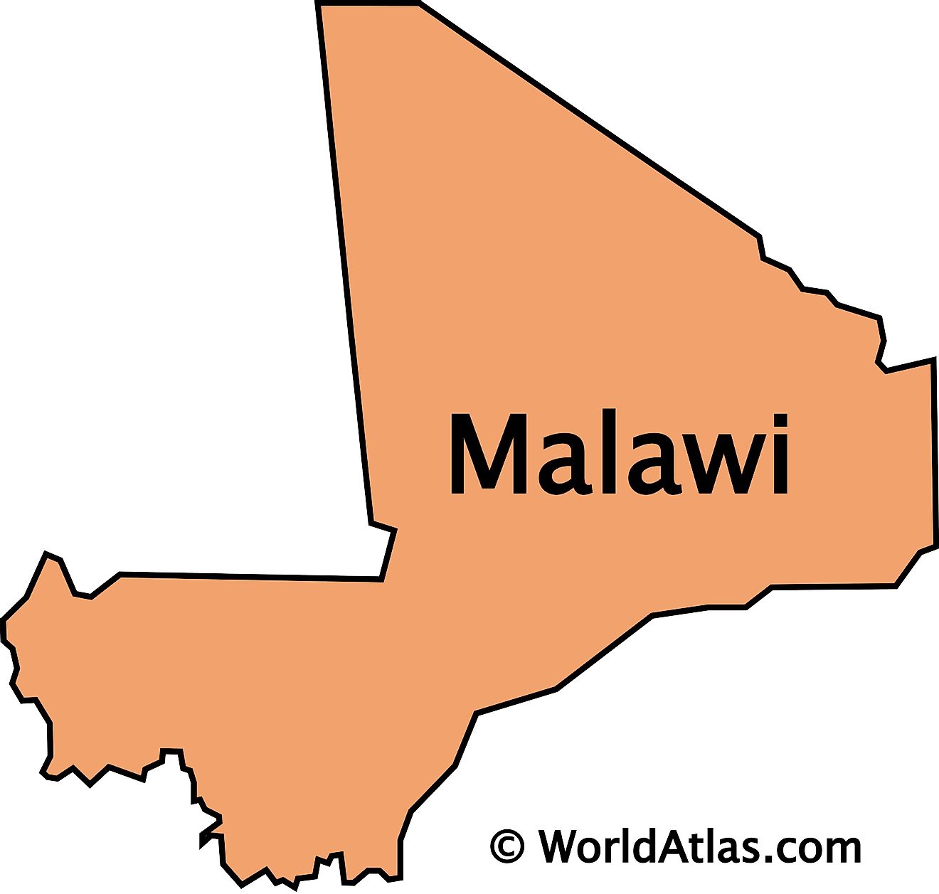 Mapa de contorno de Malí
