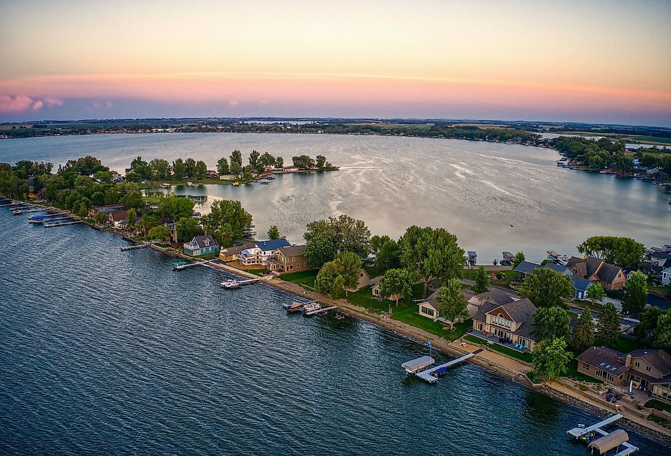 Aerial view of Lake Madison, South Dakota. Image credit Jacob Boomsma via Shutterstock.