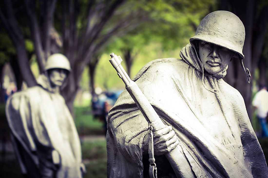 The Korean War memorial in Washington, D.C. 