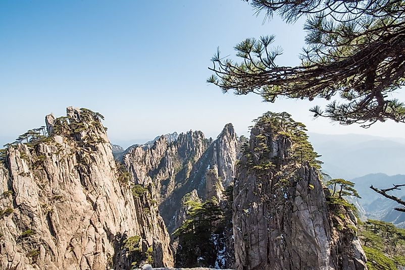 Craggy peaks in the Qin Mountains.