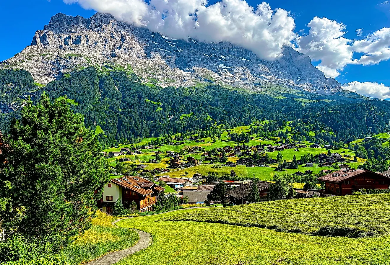 Grindelwald, Switzerland, with the Swiss Alps.